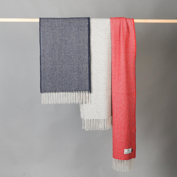 Navy Donegal Cashmere Scarf