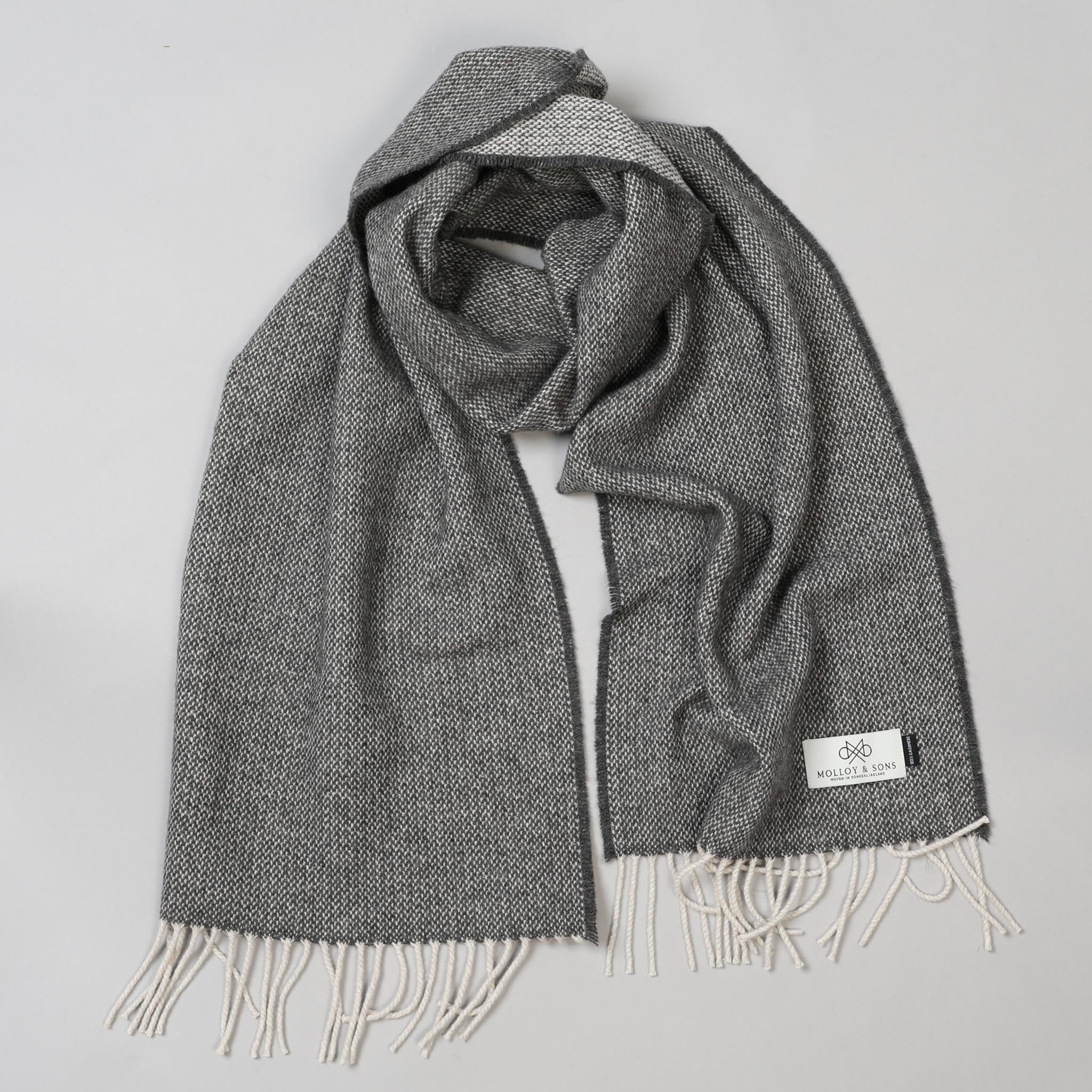Charcoal Donegal Cashmere Scarf