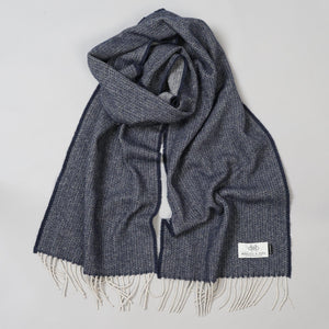 Navy Donegal Cashmere Scarf