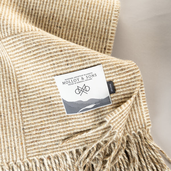 Camel Basket weave throw