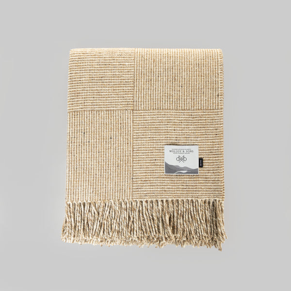 Camel Basket weave throw