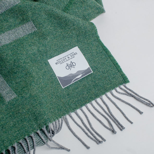 Green Crosshatch Throw