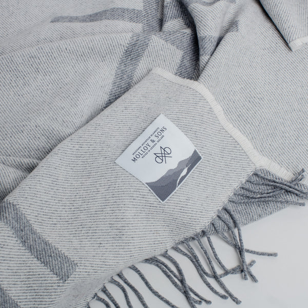 Grey Crosshatch Throw