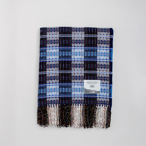 Blue Fine Diamond throw