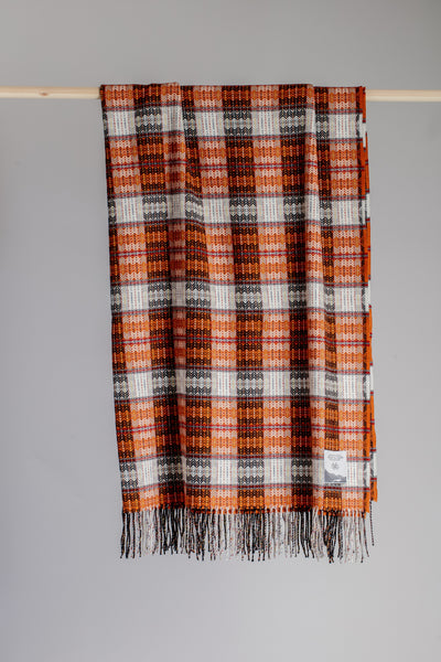 Orange Fine Diamond throw