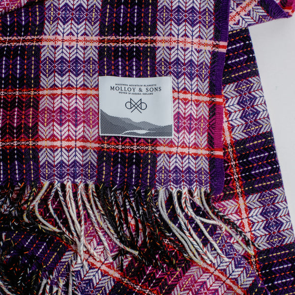 Purple Fine Diamond throw