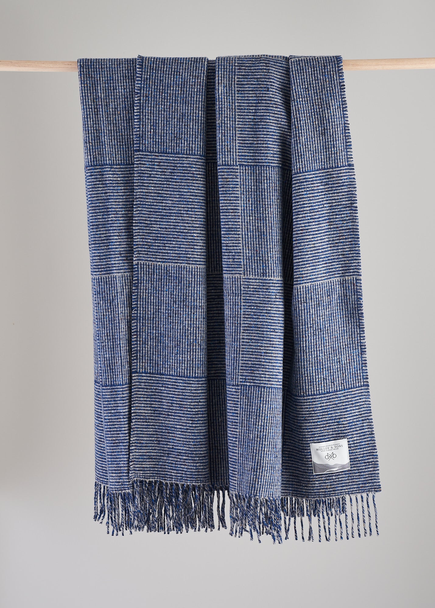 Blue Basket weave throw