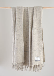 Grey Basket weave throw