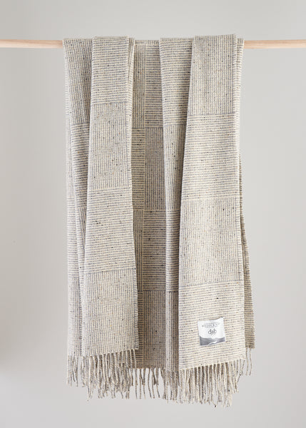 Grey Basket weave throw