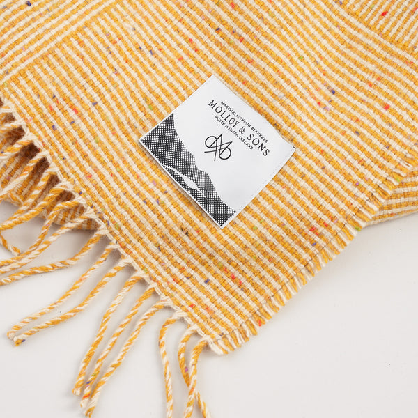 Yellow Basket weave throw